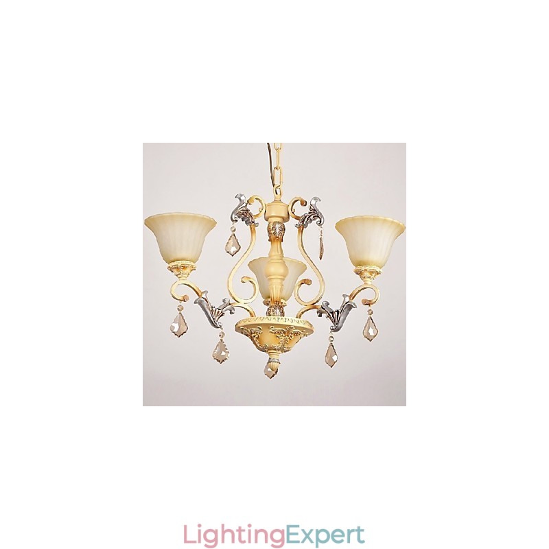 Traditional Classic Crystal Painting Chandelier
