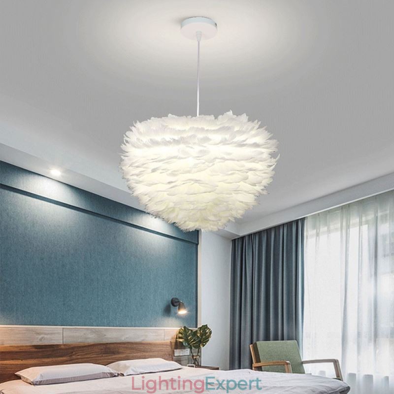 Pretty Feather Decorative Pendant Light Fixture
