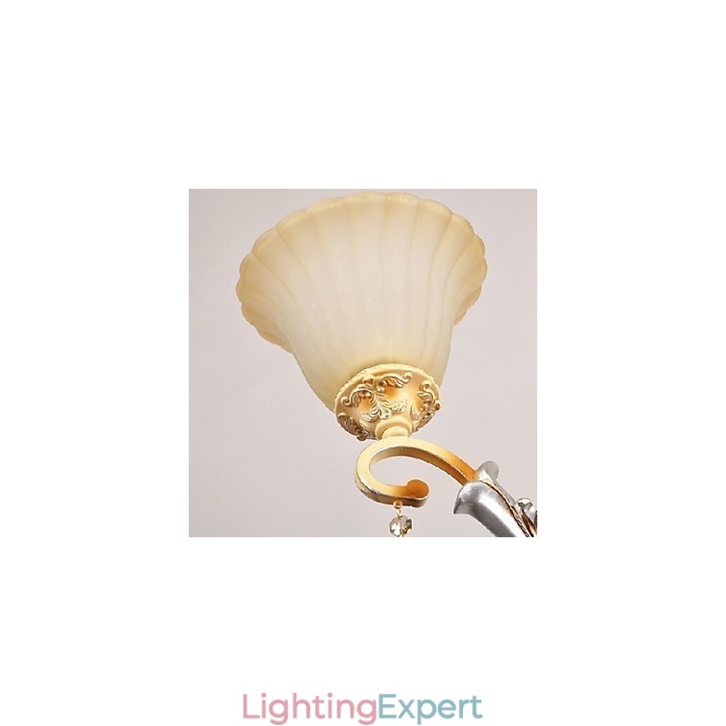 Traditional Classic Crystal Painting Chandelier
