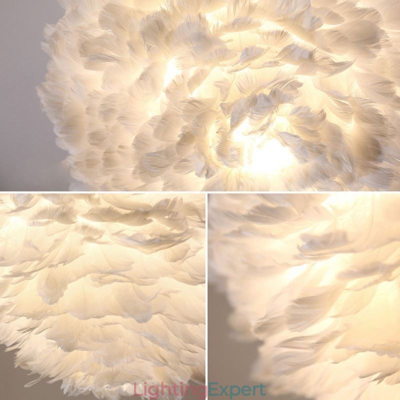 Pretty Feather Decorative Pendant Light Fixture
