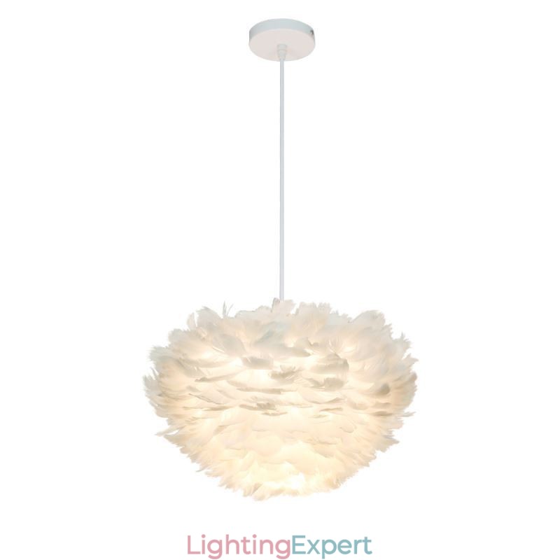 Pretty Feather Decorative Pendant Light Fixture