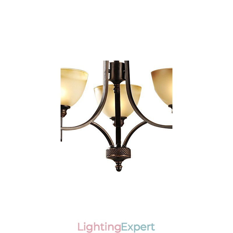 Elegant Chandelier with 3 Lights in Warm Light