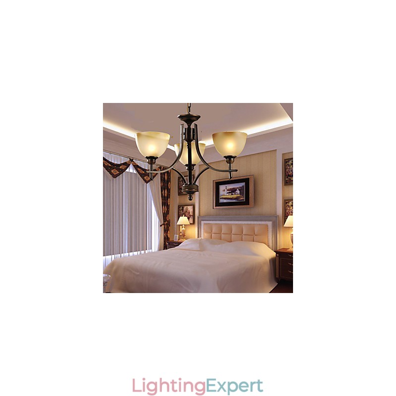 Elegant Chandelier with 3 Lights in Warm Light