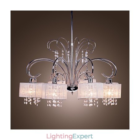 Modern Contemporary Crystal Chrome Metal Chandelier Modern Contemporary Crystal Chrome Metal Chandelier