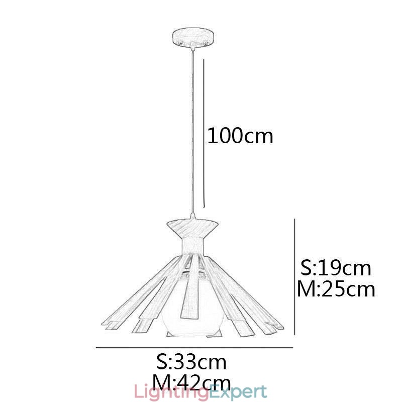 Simple Style Wood Pendant Light Fixture
