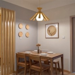 Simple Style Wood Pendant Light Fixture