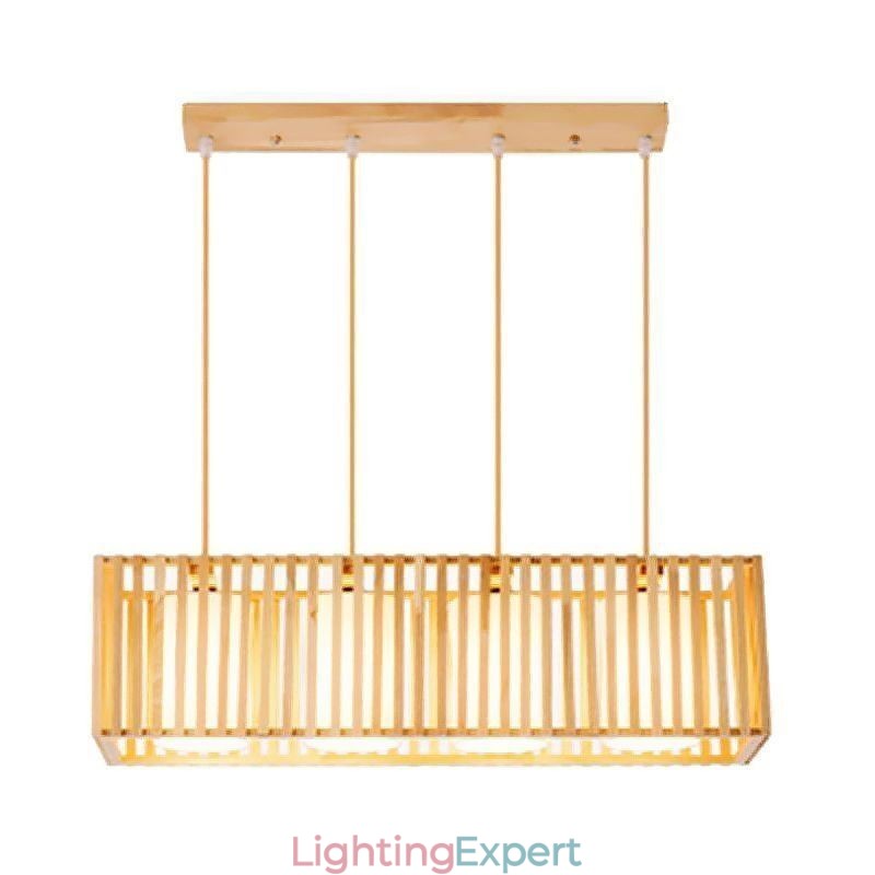 Minimalist Wood Cage Pendant Light