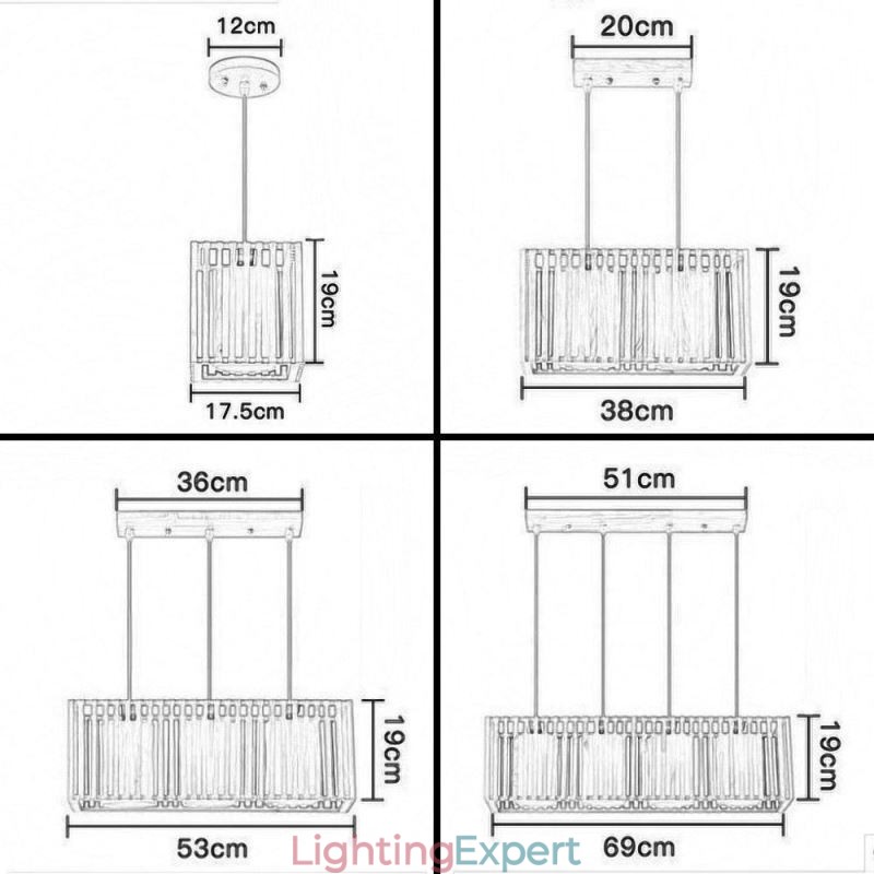 Minimalist Wood Cage Pendant Light