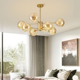 Magic Bean Pendant Light Nordic Style Glass Ball Gypsophila Pendant Light