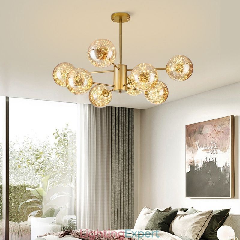 Magic Bean Pendant Light Nordic Style Glass Ball Gypsophila Pendant Light