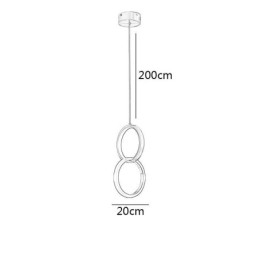 Pendant Light Brass Rings Decorative Light Fixture