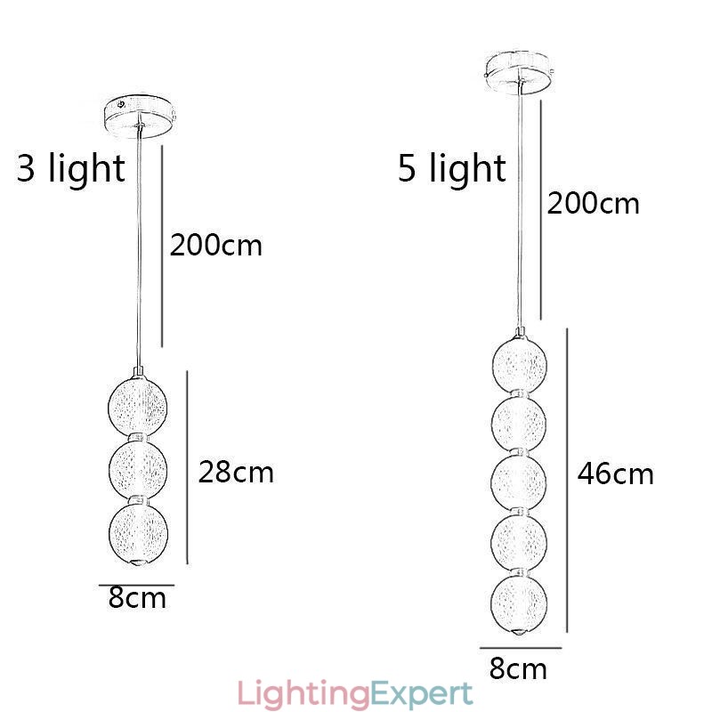 Pendant Light Acrylic Beaded Decorative Lighting