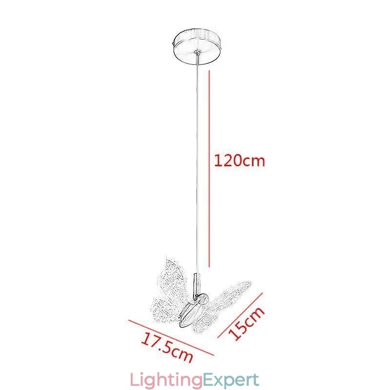 Pendant Light Acrylic Butterfly Ceiling Light Fixture