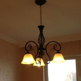 Rustic Lodge Painting Metal Chandelier