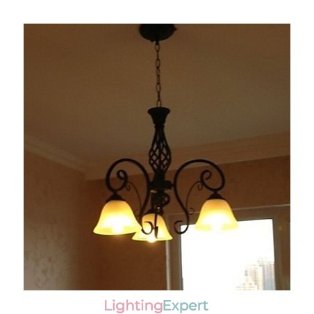 Rustic Lodge Painting Metal Chandelier Rustic Lodge Painting Metal Chandelier