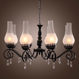 Traditional Classic Candle Style Painting Chandelier