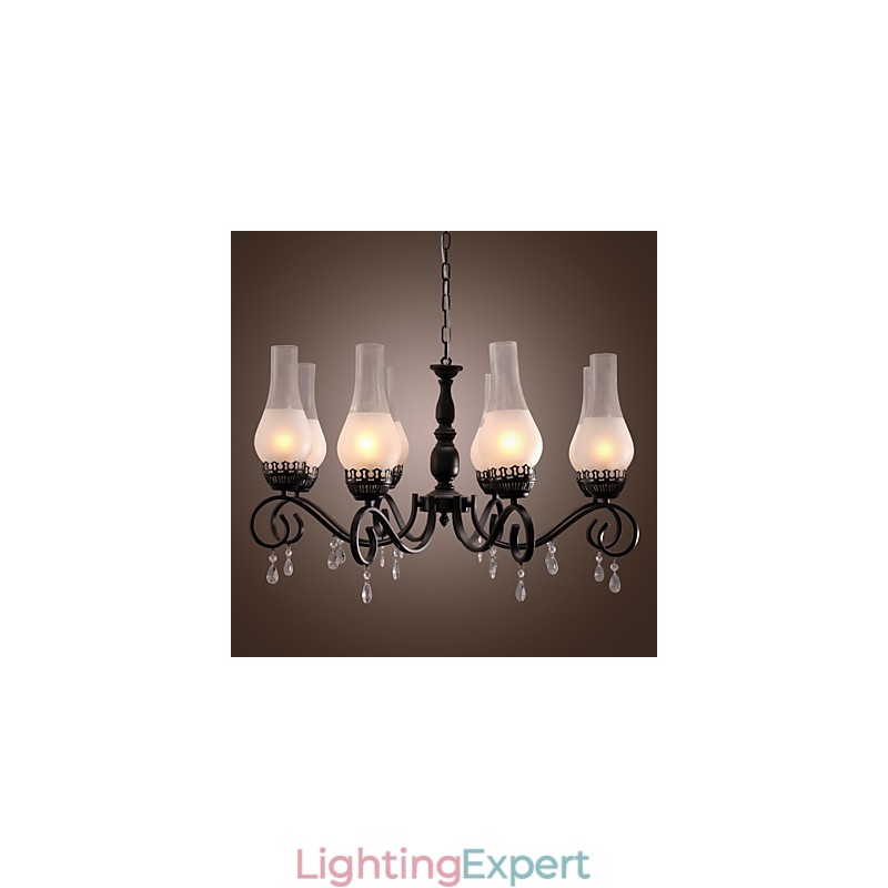 Traditional Classic Candle Style Painting Chandelier
