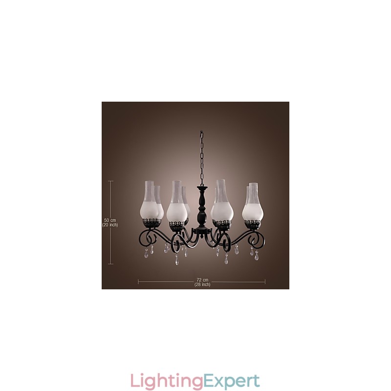 Traditional Classic Candle Style Painting Chandelier