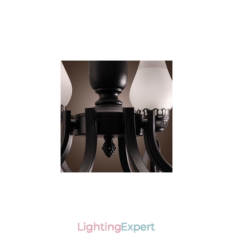 Traditional Classic Candle Style Painting Chandelier