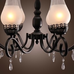 Traditional Classic Candle Style Painting Chandelier