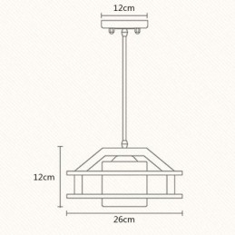 Nordic Style Oak Pendant Lamp with Frosted Glass Lamp Shade Cafe