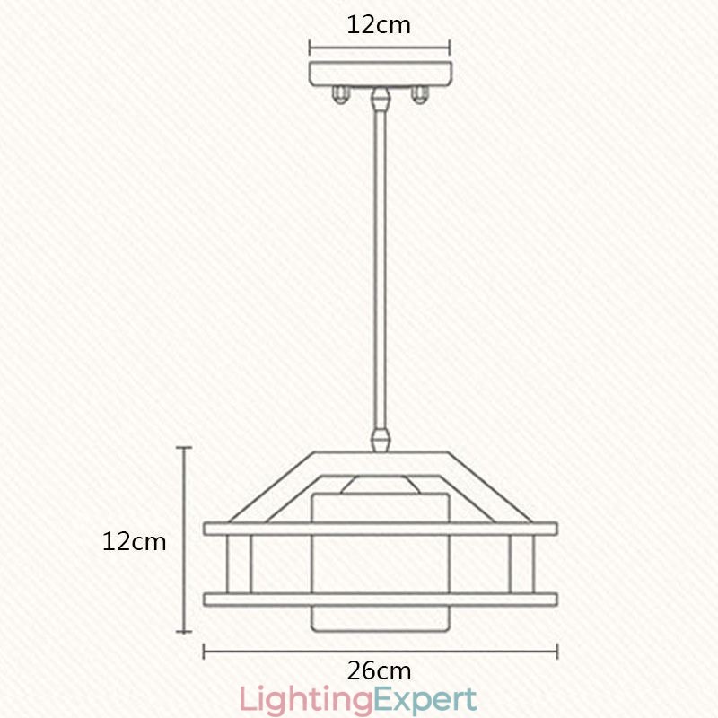 Nordic Style Oak Pendant Lamp with Frosted Glass Lamp Shade Cafe