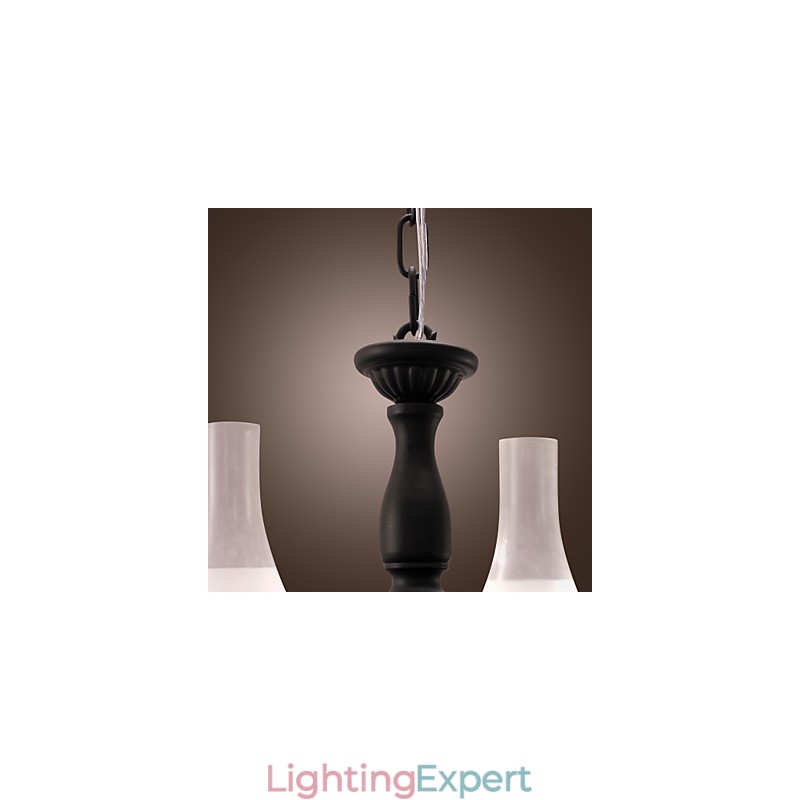 Traditional Classic Candle Style Painting Chandelier