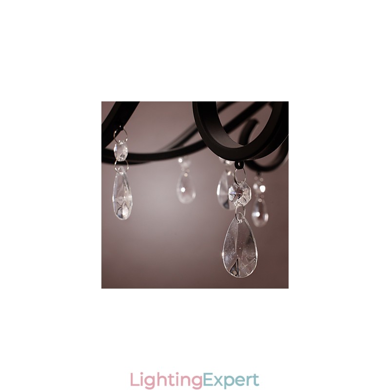 Traditional Classic Candle Style Painting Chandelier