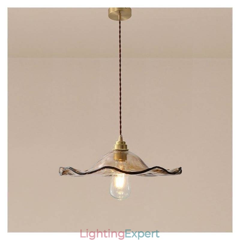 Lotus Leaf Glass Pendant Light Creative Decorative Light Fixture