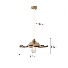 Lotus Leaf Glass Pendant Light Creative Decorative Light Fixture