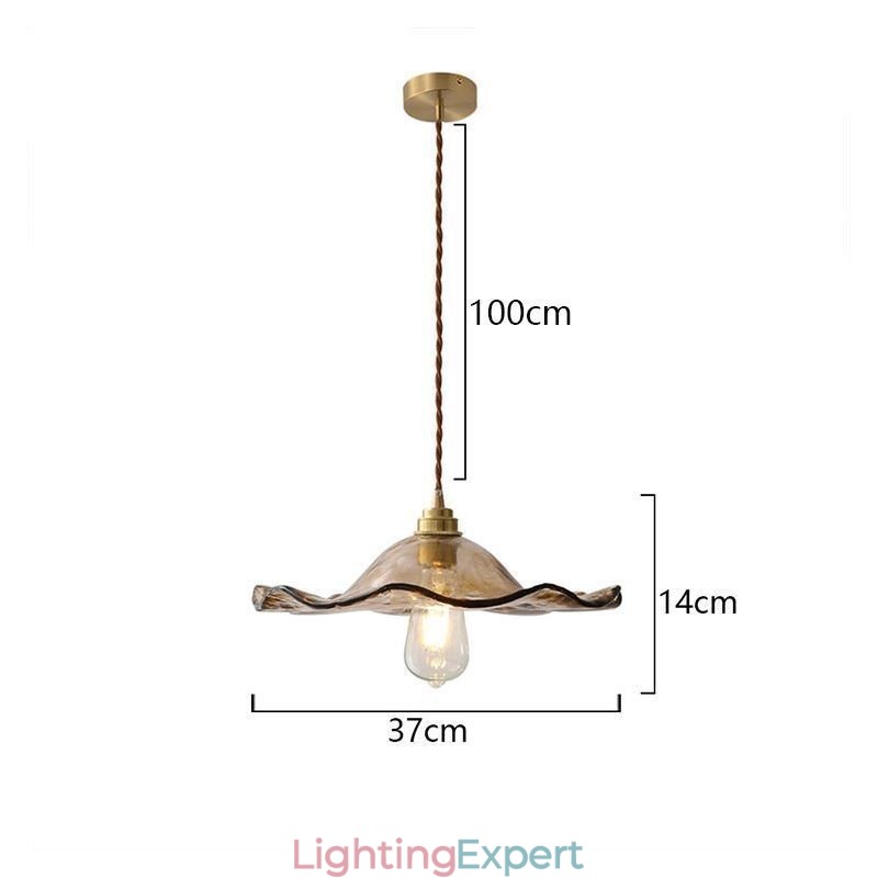 Lotus Leaf Glass Pendant Light Creative Decorative Light Fixture