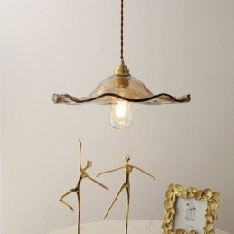Lotus Leaf Glass Pendant Light Creative Decorative Light Fixture