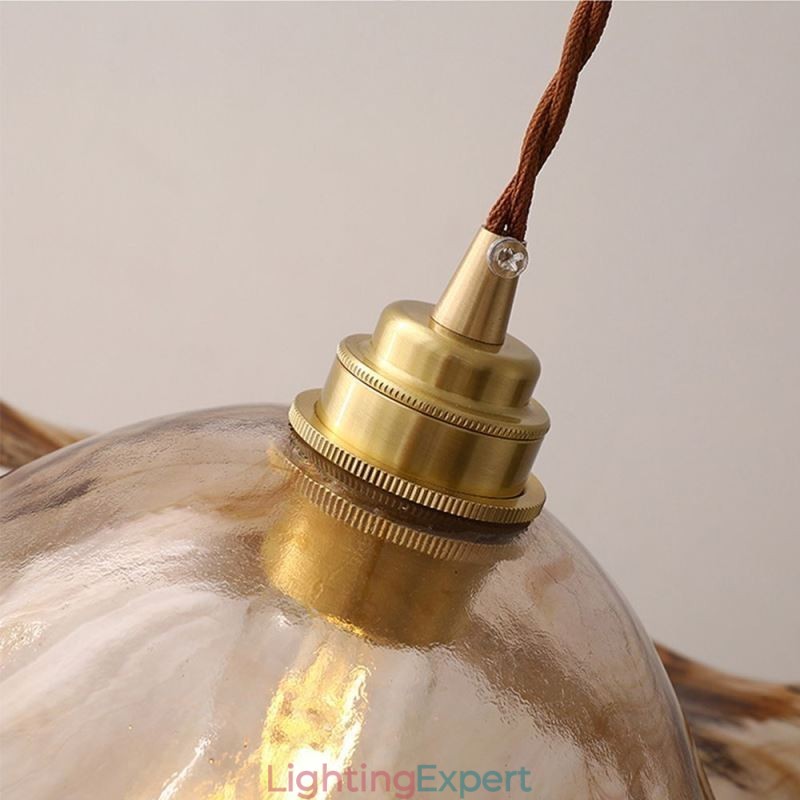 Lotus Leaf Glass Pendant Light Creative Decorative Light Fixture