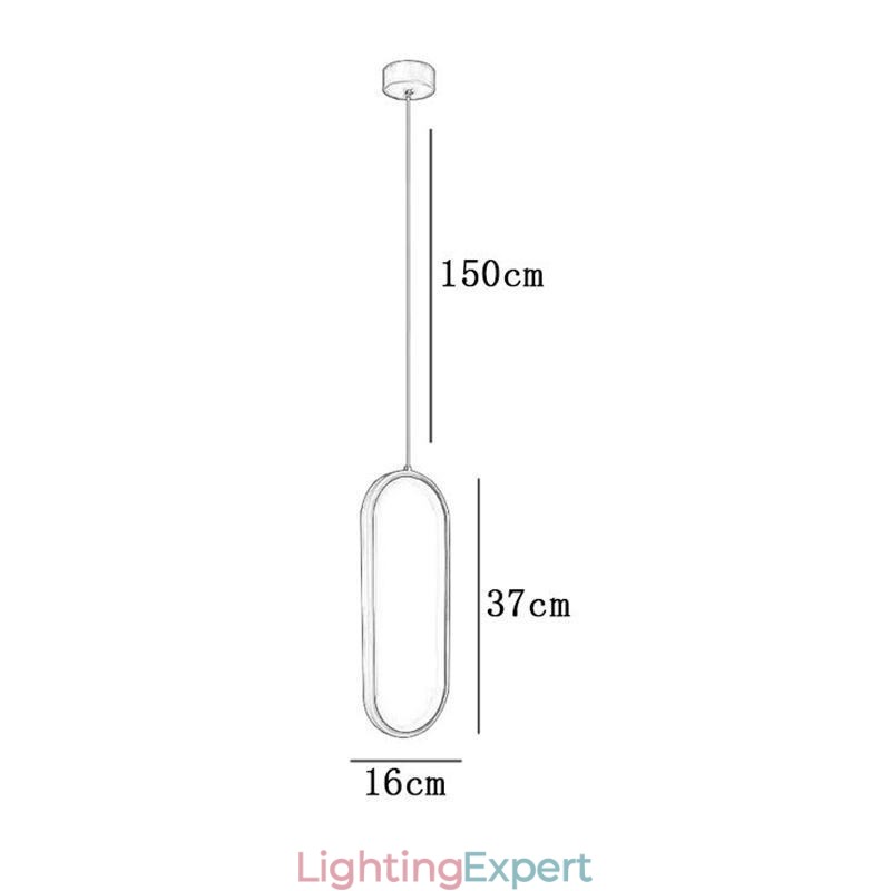 Oval Pendant Light Acrylic Decorative Light Fixture