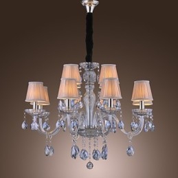 Traditional Classic Crystal Electroplated Glass Chandelier