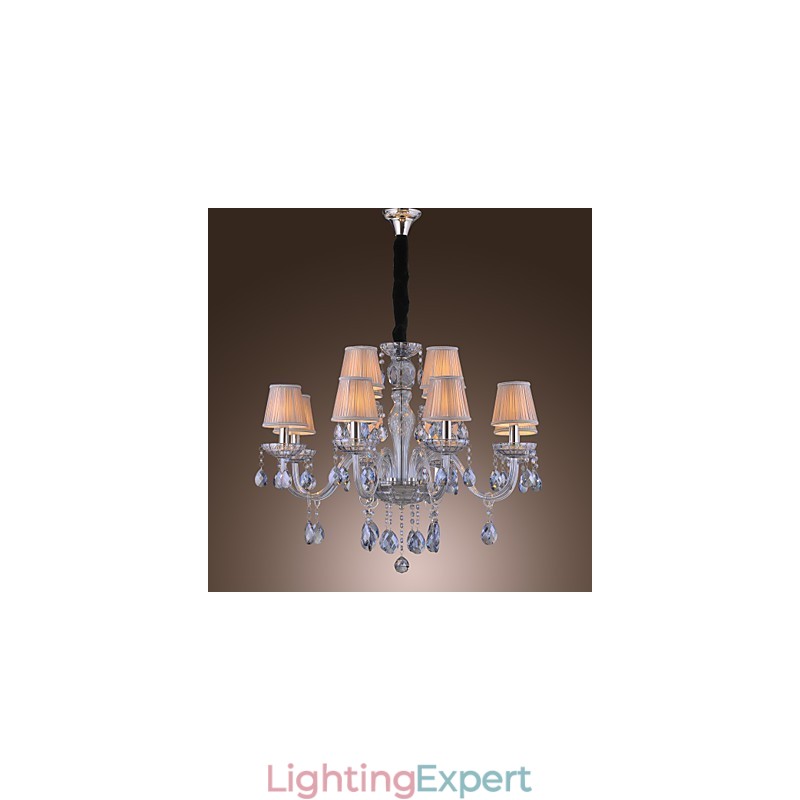 Traditional Classic Crystal Electroplated Glass Chandelier