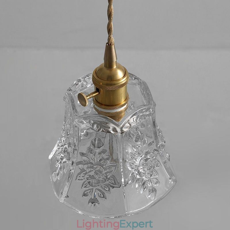 Flower Pendant Lamp Minimalist Decorative Glass Light Fixture