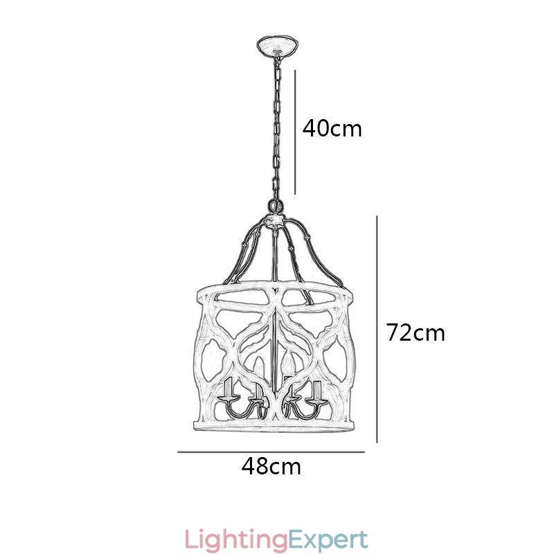 Vintage Style 4 Light Lantern Pendant Light