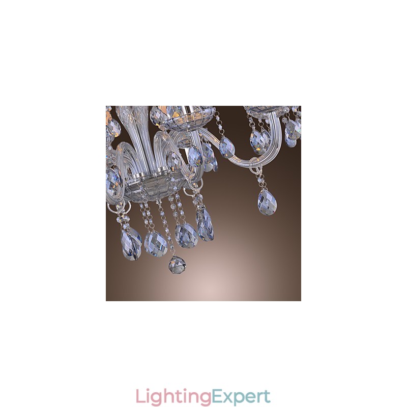 Traditional Classic Crystal Electroplated Glass Chandelier