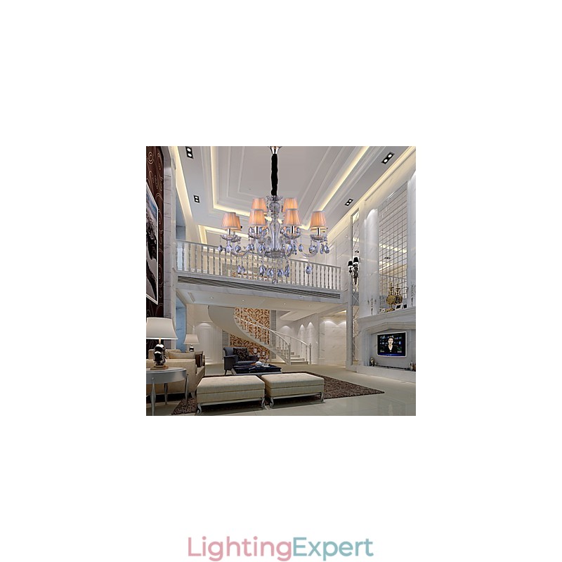 Traditional Classic Crystal Electroplated Glass Chandelier