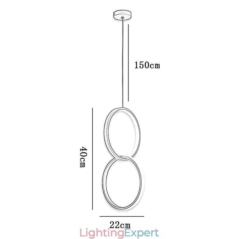 Mimimalist Double Ring Pendant Light