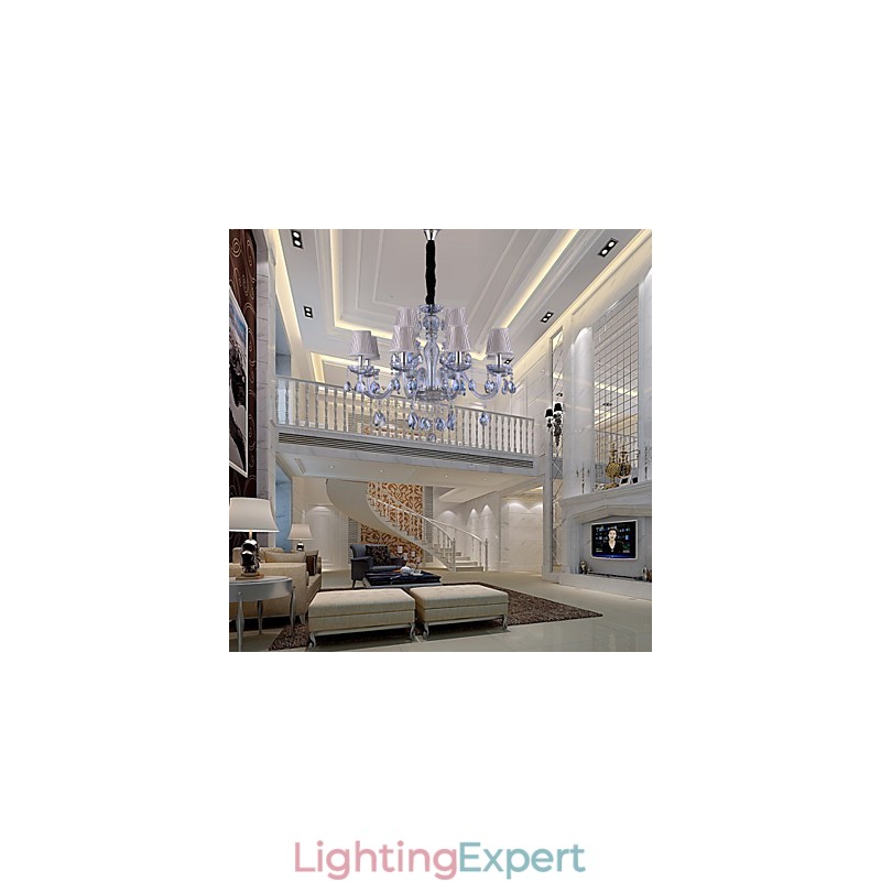 Traditional Classic Crystal Electroplated Glass Chandelier