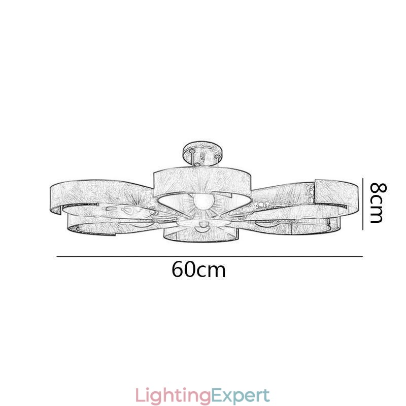 Modern Vintage Ceiling Light Iron Flower Shaped Pendant Light