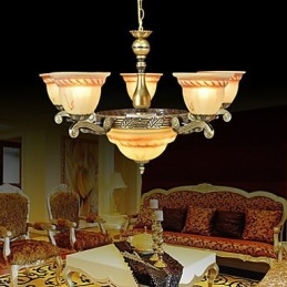 Traditional Classic Vintage Retro Bronze Metal Chandelier