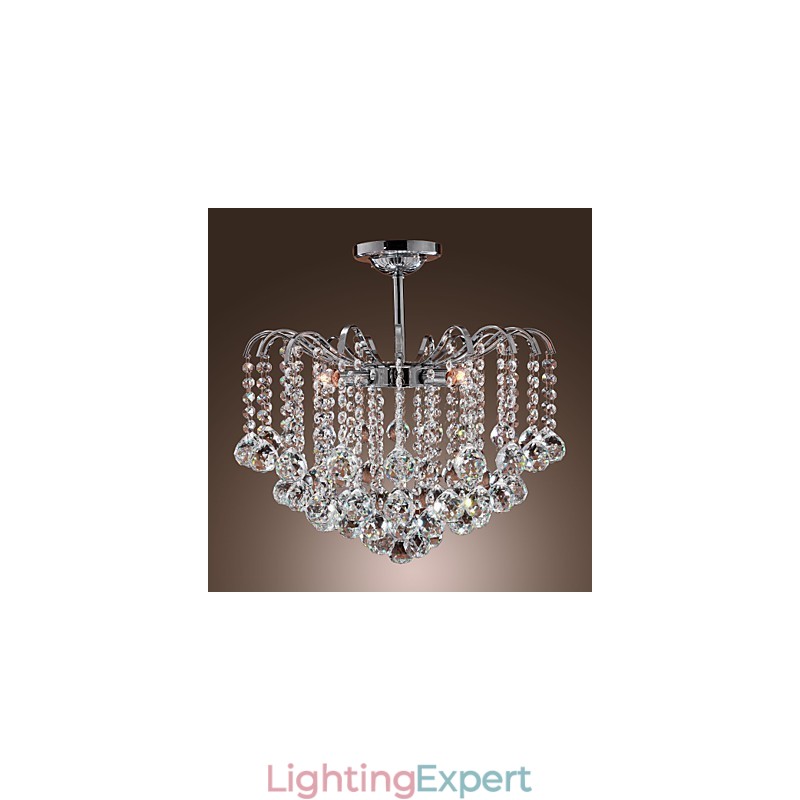 Modern Contemporary Crystal Painting Metal Chandelier