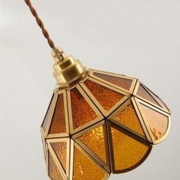 Retro Glass Pendant Light Japanese Style Glass Ceiling Light