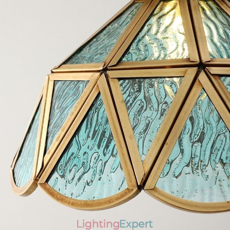 Retro Glass Pendant Light Japanese Style Glass Ceiling Light