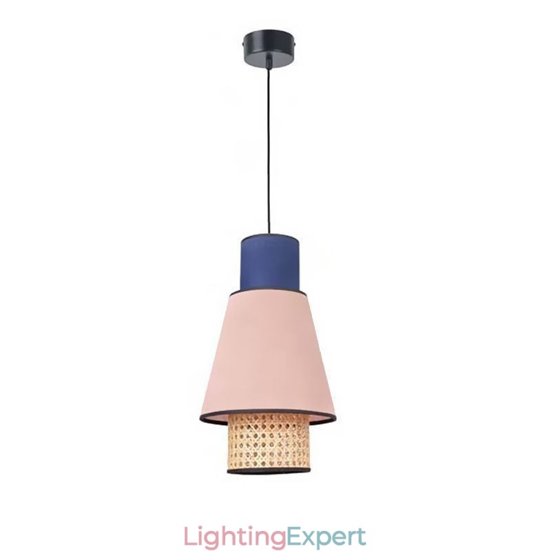 1 Light Dress Lampshade Pendant Lamp Bamboo Weave Lighting