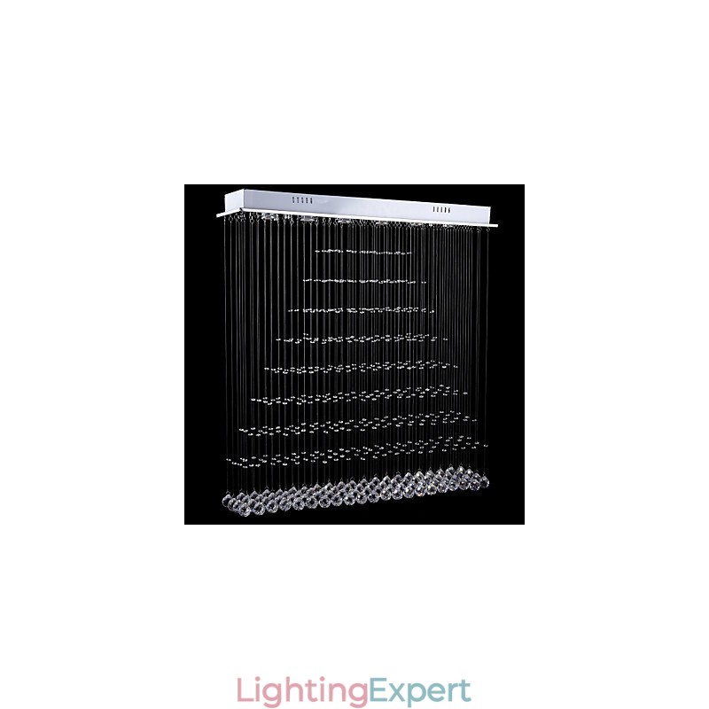 Rectangle Crystal Pendant Light Ceiling Chandelier Lighting Lamps Fixtures