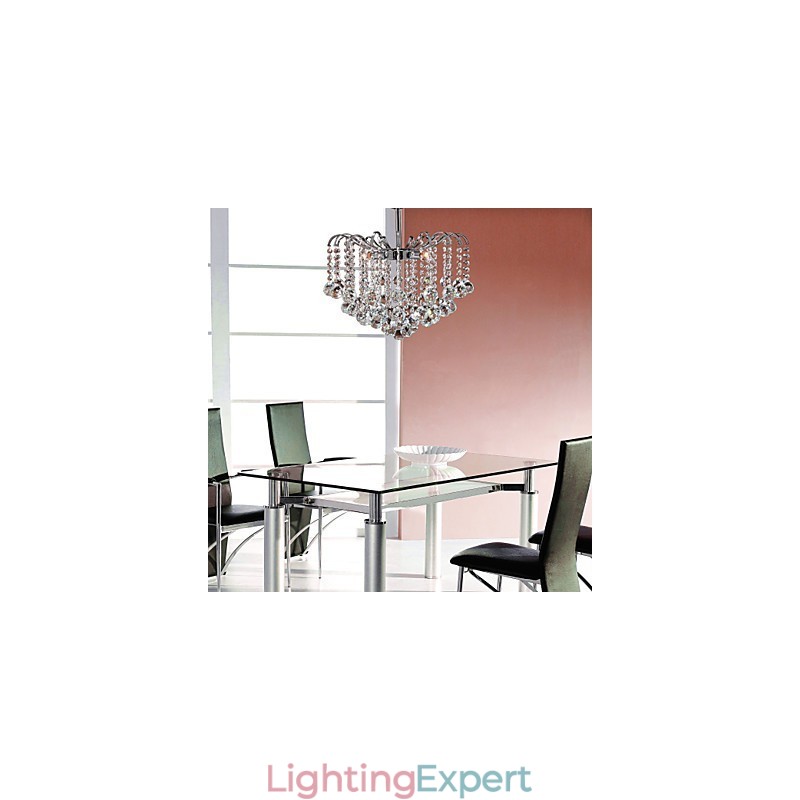 Modern Contemporary Crystal Painting Metal Chandelier